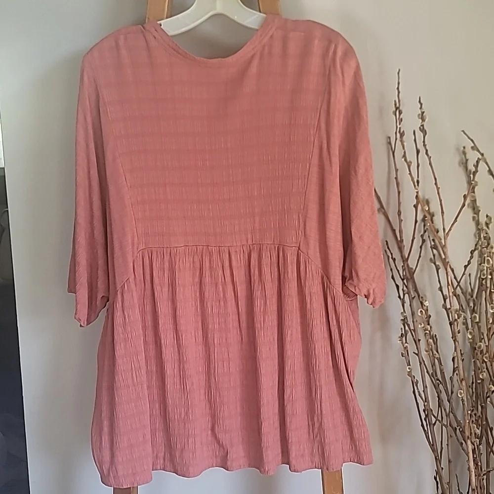 Knox Rose Pink Flutter Sleeve Tunic - Picture 4 of 4